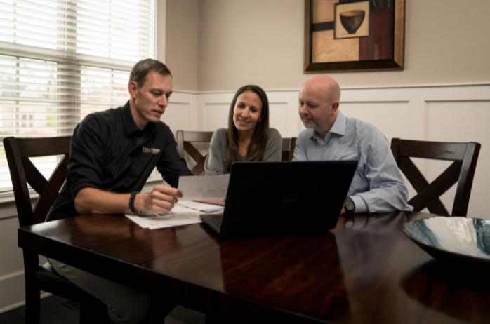 A LightWave team member doing a residential consultation.